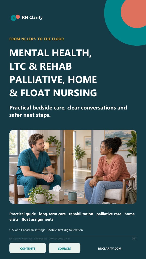 Mental Health, LTC, Rehabilitation, Palliative, Home and Float Nursing Guide cover