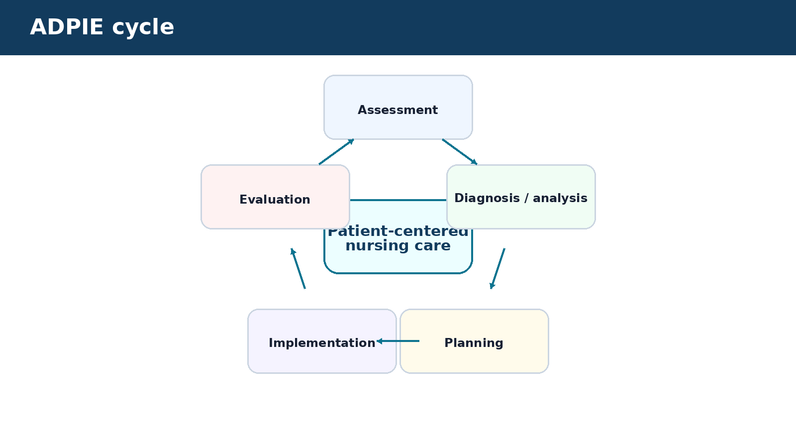 ADPIE cycle — visual summary of the explanation in this section